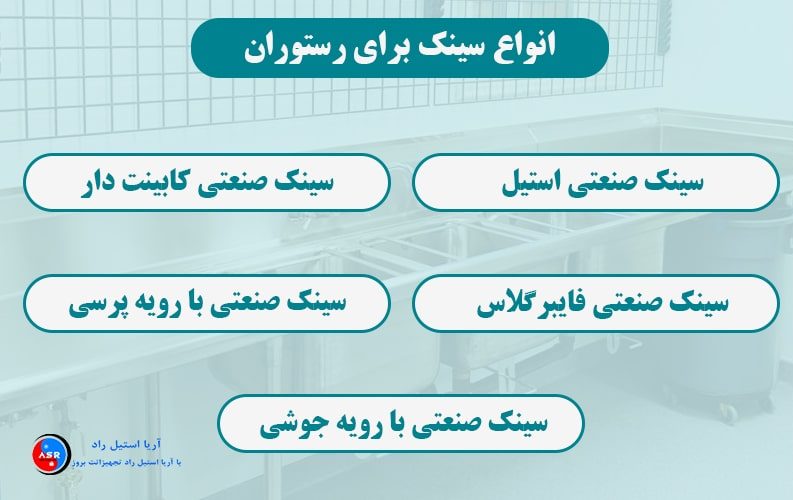 انواع مختلف سینک برای رستوران معرفی انواع سینک برای رستوران